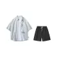 White Blue+Black Shorts