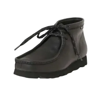 Clarks Wallabee Abrasion Resistant Mid Top Casual Shoes Unisex Black