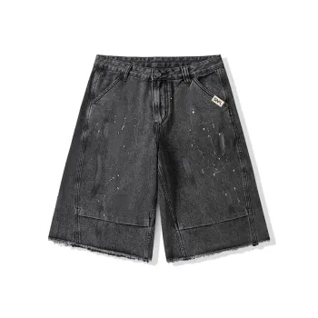 SNOW FLYING Denim Shorts Unisex