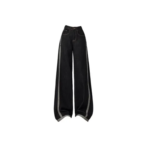 HUINIAN Jeans Women's Dark Blue Pants