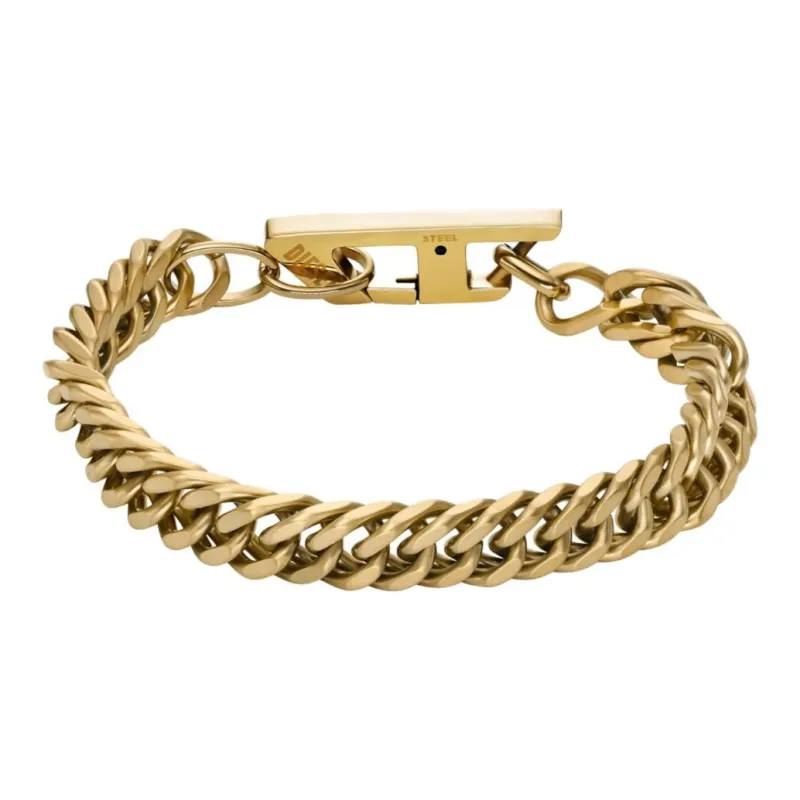 DIESEL Stainless Steel Bracelets Men's Gold-1