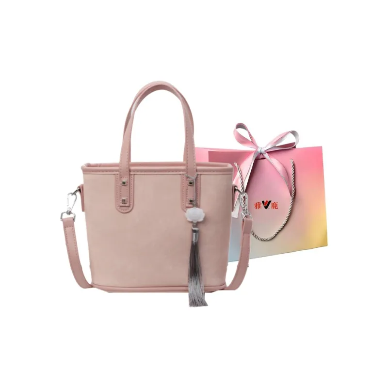 Yalu PU Handbag Regular Women's Black/Ecru/Silver/Pink-21