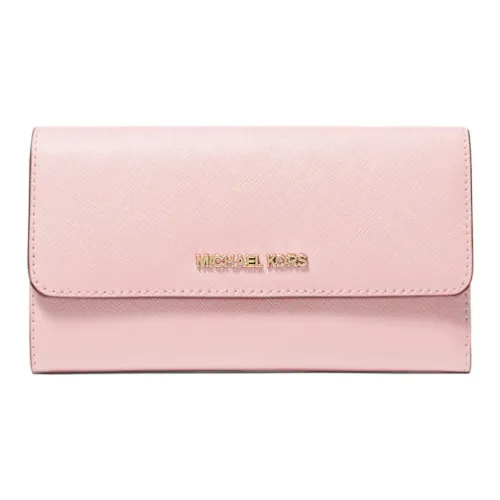 MICHAEL KORS Jet Set Travel Leather Wallet Women's Pink