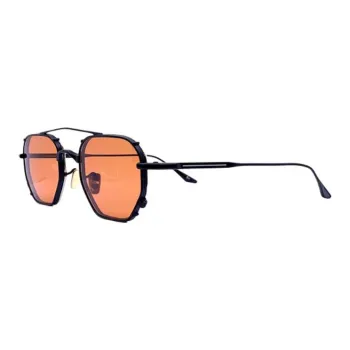 JACQUES MARIE MAGE Β Titanium Alloy Aviator Sunglasses Unisex Black