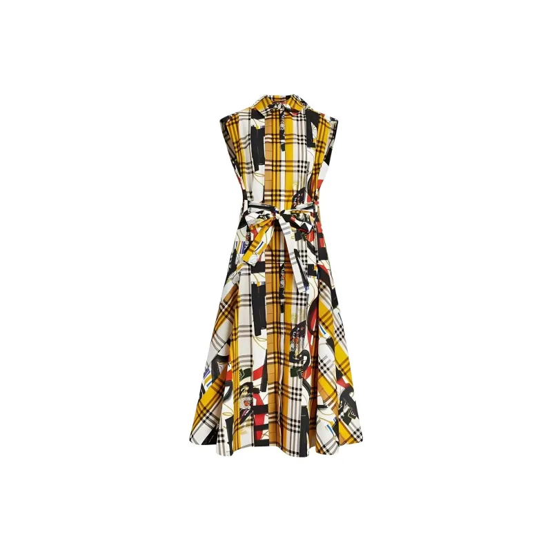 Burberry Sleeveless Dress Women's Yellow-0