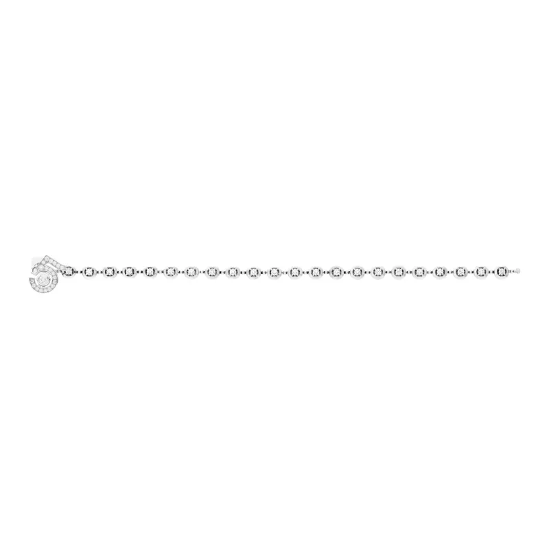 CHANEL 18K White Gold Bracelets Unisex Silver-1