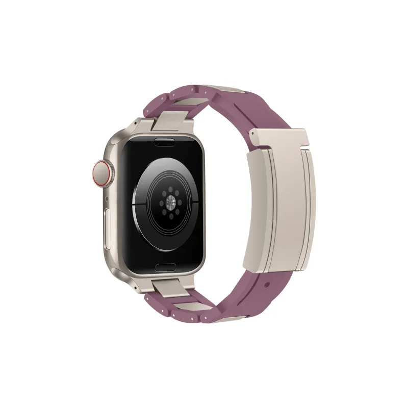 Sopi Apple Compatibility Watch Band Rubber, Stainless Steel Material-48
