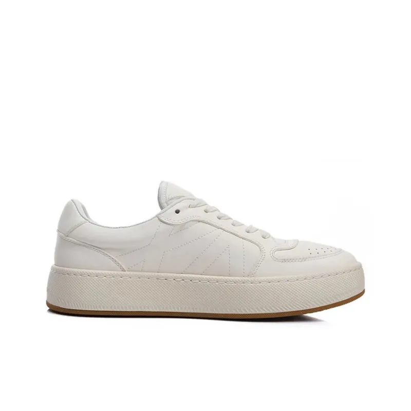 Bansley Low Top Skateboard Shoes Men's White-1