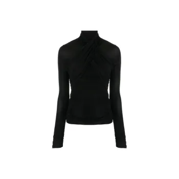 SAINT LAURENT Semi sheer Roll neck T shirt