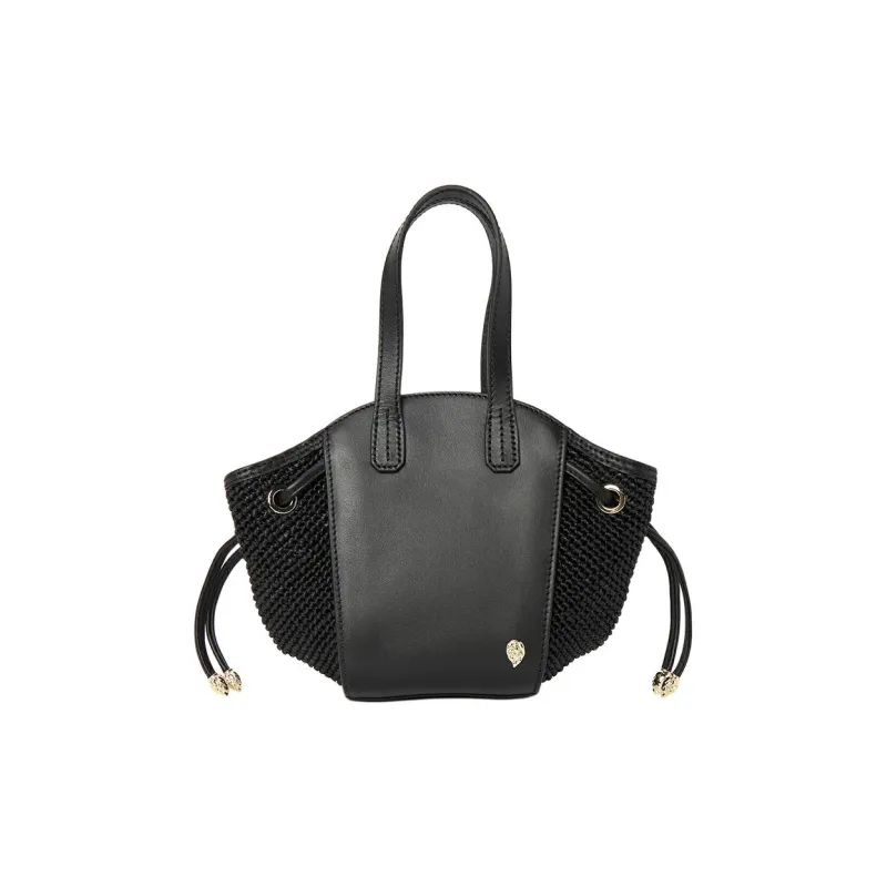 HELEN KAMINSKI Raffia With Cow Leather One Shoulder Handbag Regular Women's Black-0