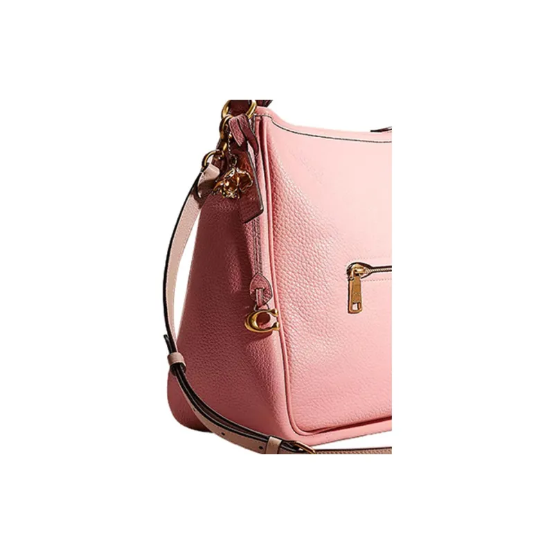 COACH Cary Pebble Leather Tote Bag, Shopping Bag, Crossbody Bag, Shoulder Bag Regular Women's Brass & Bubbles Candy-3