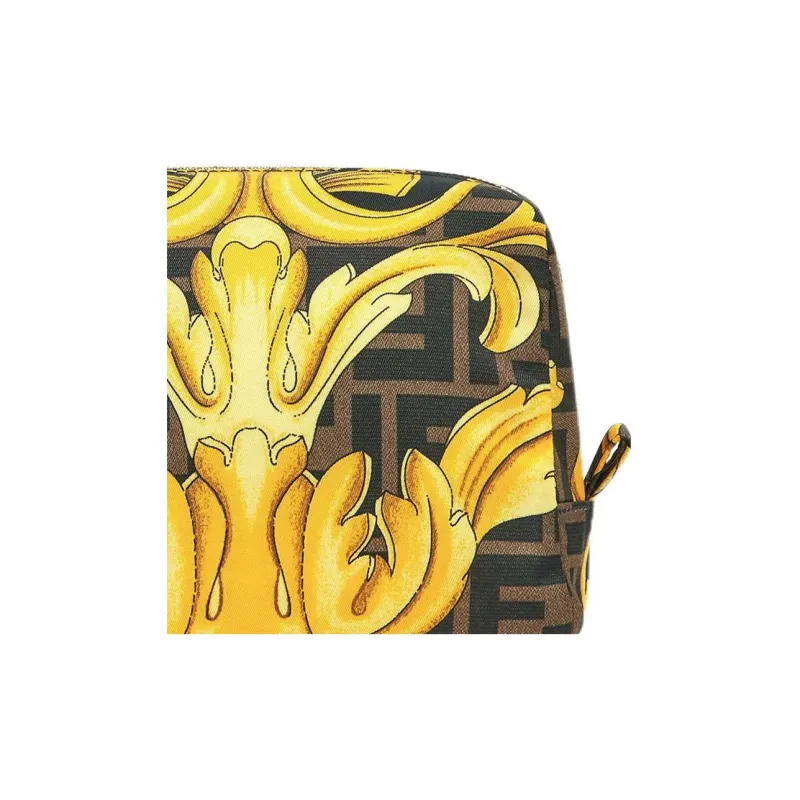 FENDI Nylon Toiletry Bag, Makeup Bag, Clutch Small Size Women's Multicolor-4