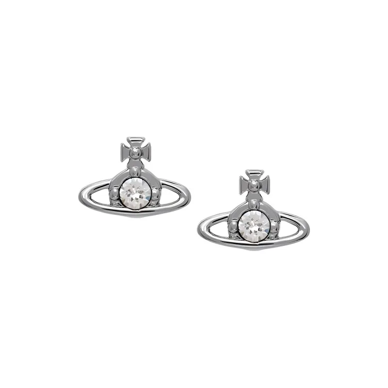 Vivienne Westwood Brass Stud Earrings Women's Silver-0