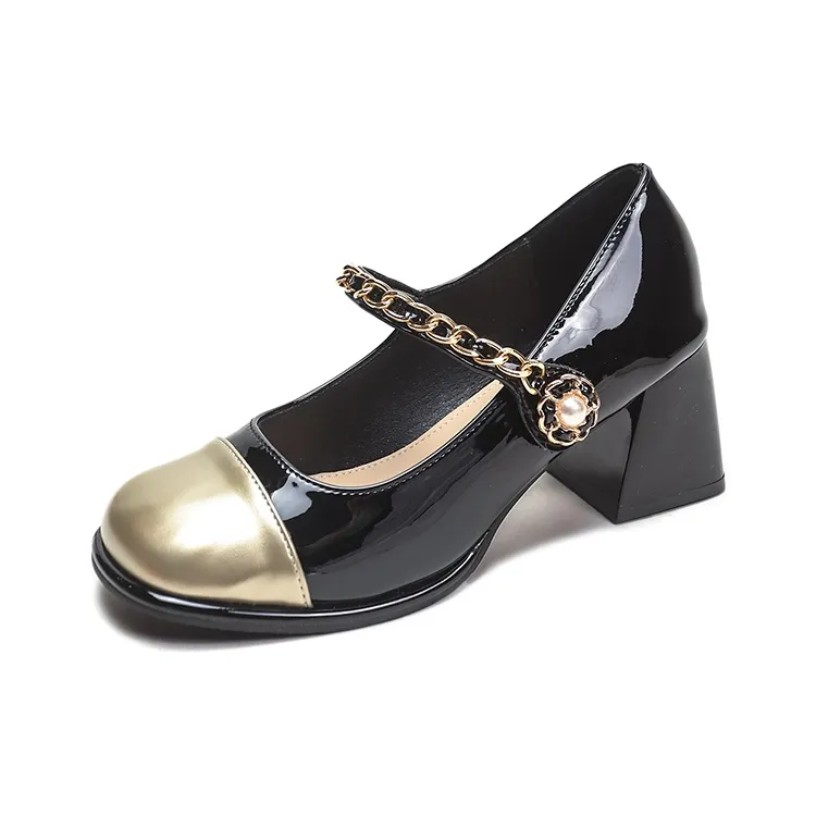Dragon Dance Chunky Heel High Heels Women's-21