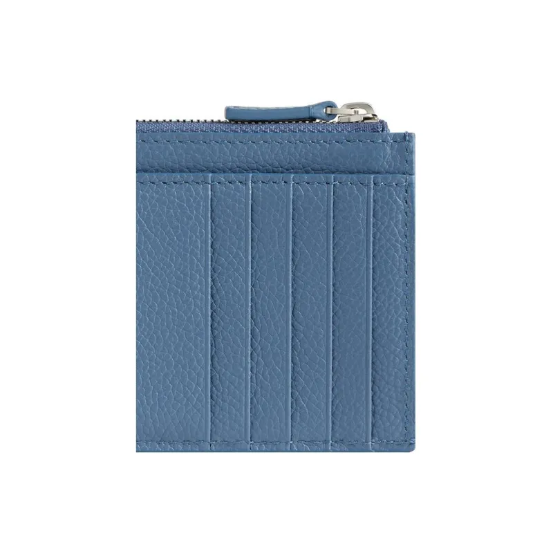 Balenciaga Cash Grain Cow Leather Card Holder Large Size Women's Blue-2