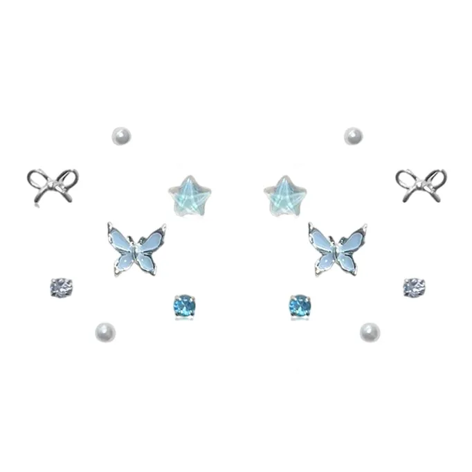 SHEEHHYY Alloy Stud Earrings Women's-0