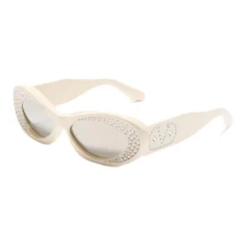 Valentino Acetate Cat Eye Sunglasses Women's Silver