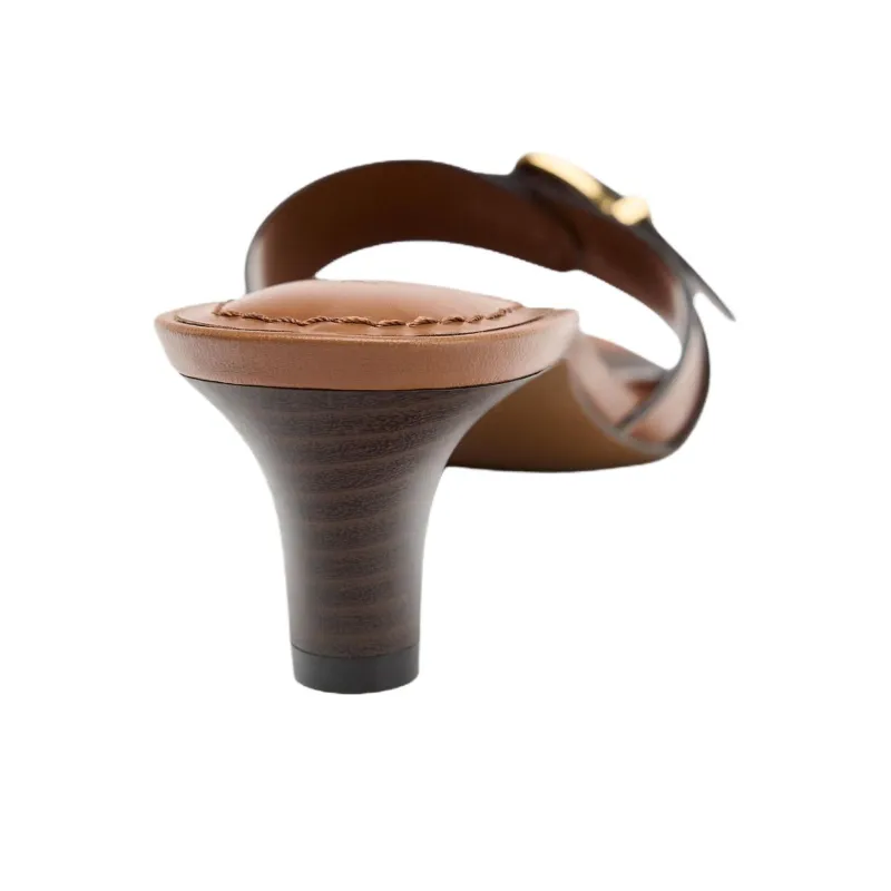 ZARA PU Polyurethane Slip Resistant Slide Slippers Women's Brown-4