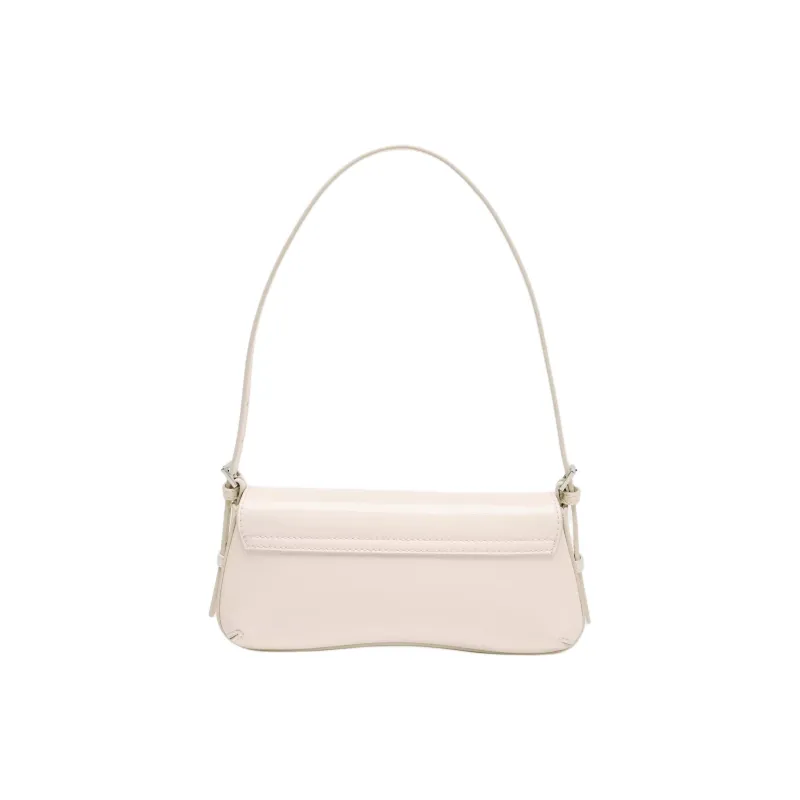 ZARA PU Shoulder Bag Trumpets Women's White-1