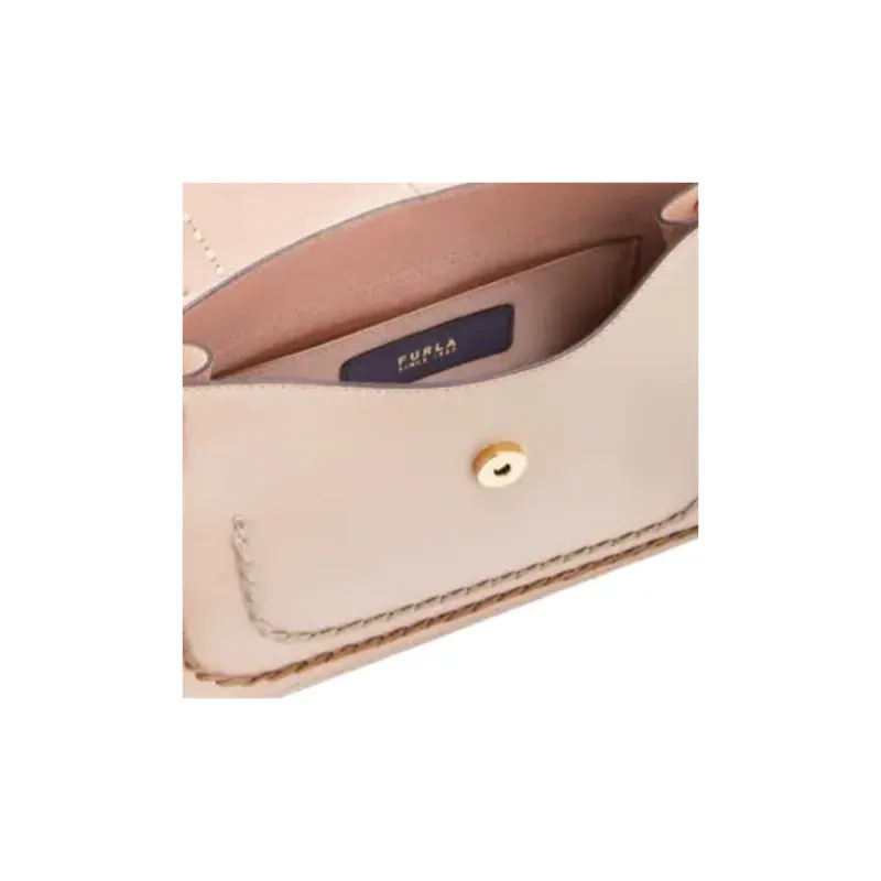 Furla Calfskin One Shoulder Handbag Medium Size Women's Ancient Pink-3