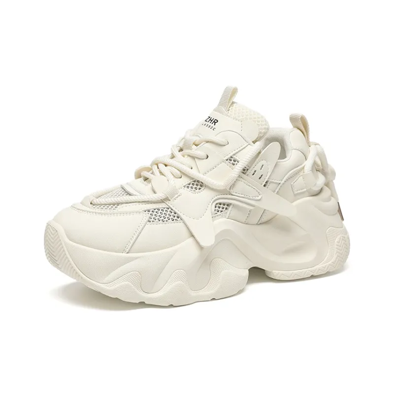 ZHR Little White Bear Abrasion Resistant Breathable Low Top Casual Shoes Women's Beige-1