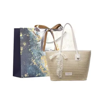 Iman's House Straw Woven Tote Bag, Shopping Bag, Shoulder Bag Women's Multicolor