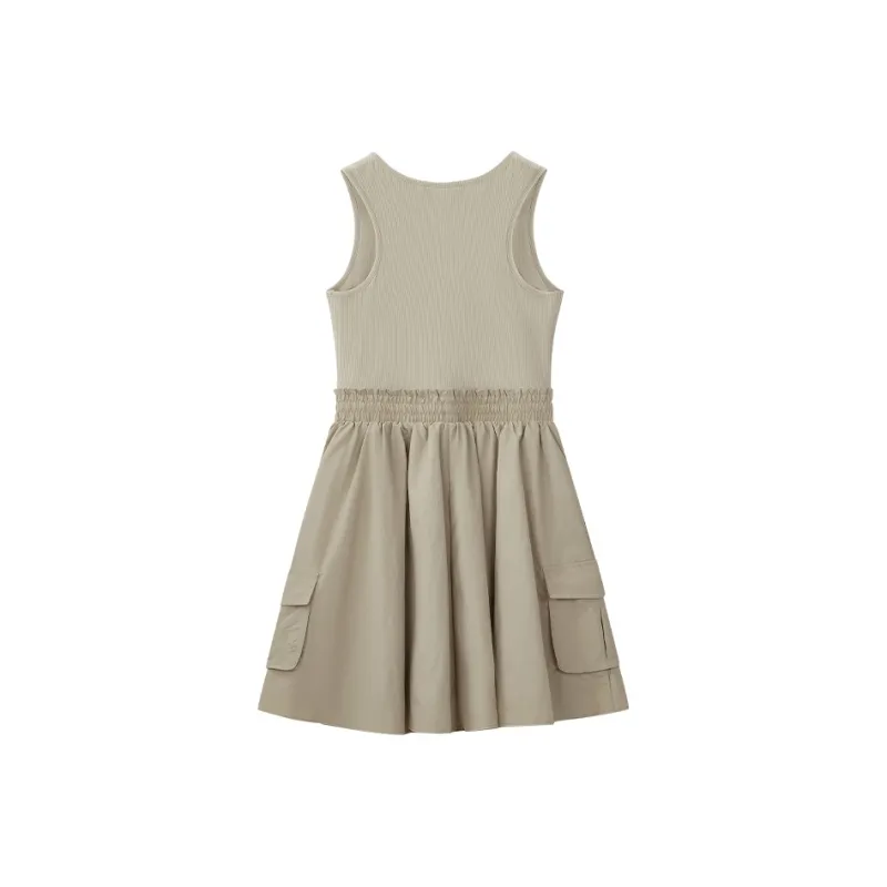 FILA FUSION LIFE Sleeveless Dress Women's Oil Painting Khaki DK-1