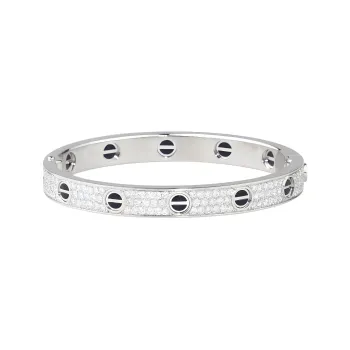 CARTIER 18K White Gold Bangles Unisex