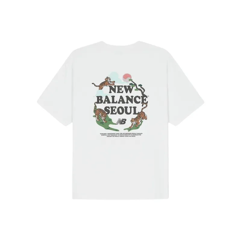New Balance SEMI OVER FIT SEOUL T Shirt Unisex White-1