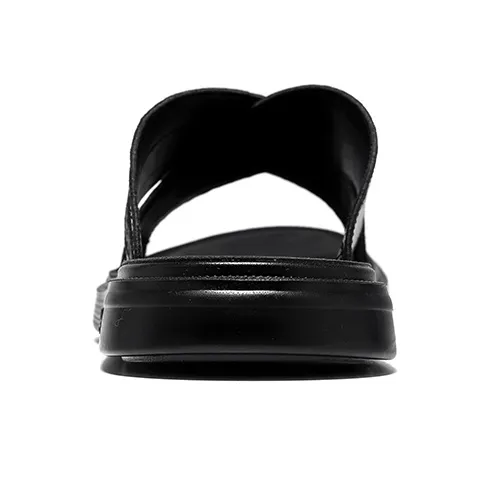 FULIBAOLUO Rubber Sole Slip Resistant Odor Resistant Slide Slippers Men's Black-1