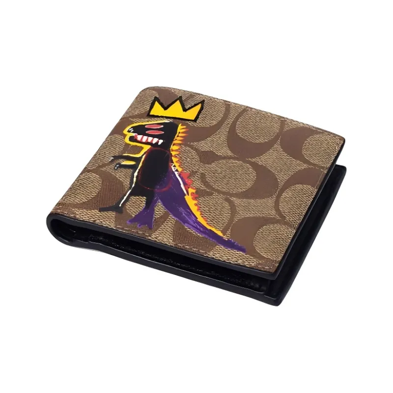 COACH Basquiat Graffiti Collaboration Leather Card Holder, Wallet Men's-1