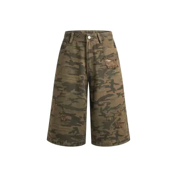 COLDSTONE Denim Shorts Unisex Camouflage