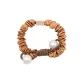 Pearl High-Rebound Small Scrunchy Hair Tie 1 Pack (Light Brown)