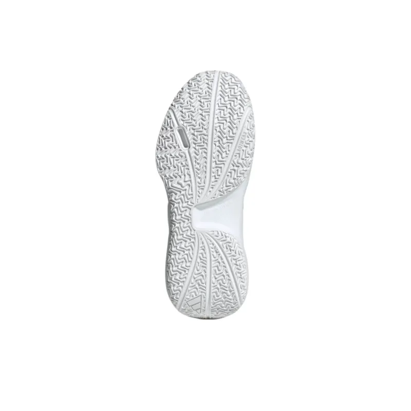 Adidas Slip Resistant Low Top Basketball Shoes Men's White-5