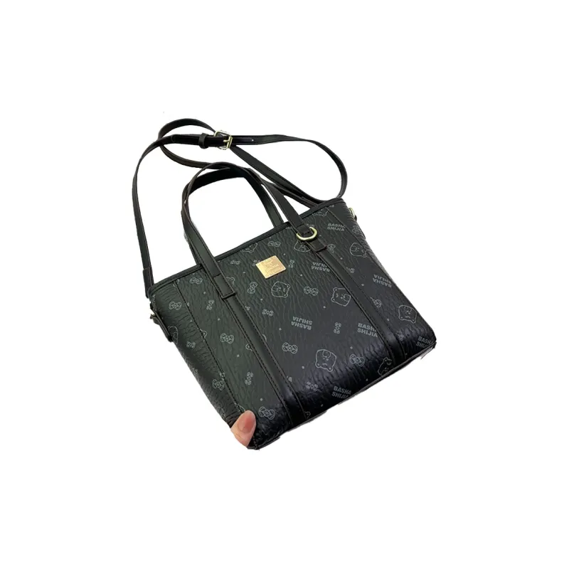 TOUTSEUL YOLO PU Basket Bag, Shoulder Bag, Handbag Women's Ecru Brown Pink Black-22