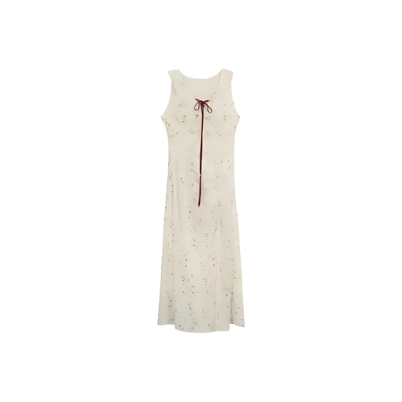 IQC Sleeveless Dresses Women's Yellow-0