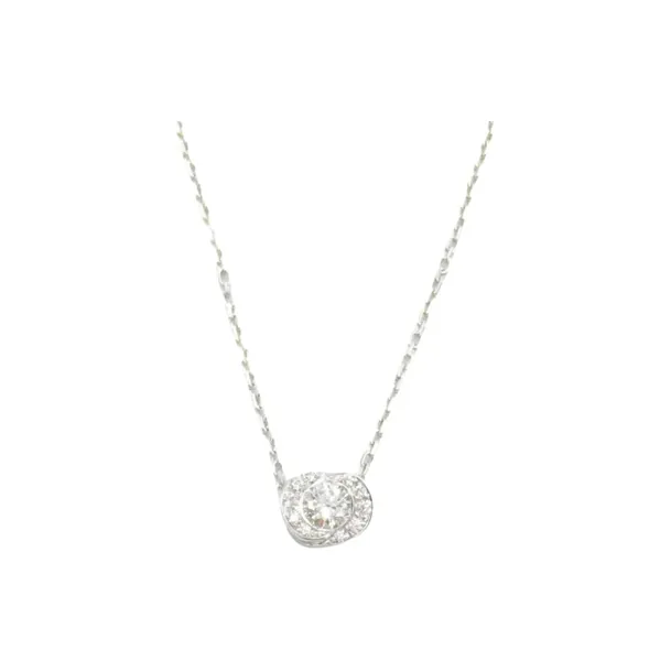 BVLGARI 2010s 18K White Gold Incontro D'Amore Diamond Necklace-0