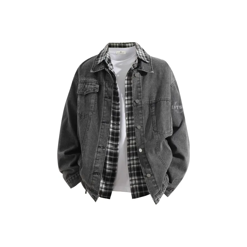 LIVINGTOWN Denim Jacket Unisex Black-14