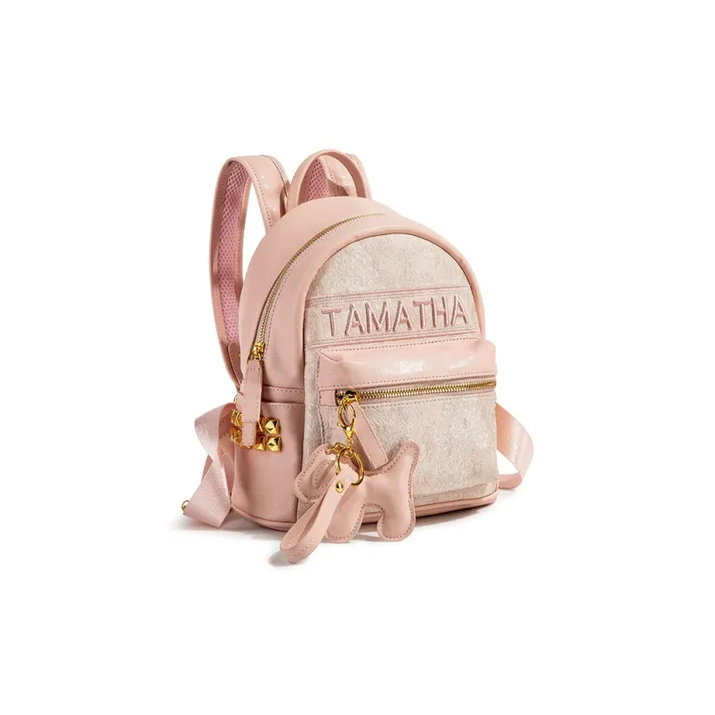 TAMATHA Polyurethane Backpack Women's Pink-3