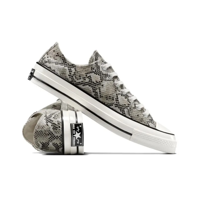 Converse Chuck 70 Anti Slip Wear Resistant Low Top Skateboard Shoes Unisex Gray-3
