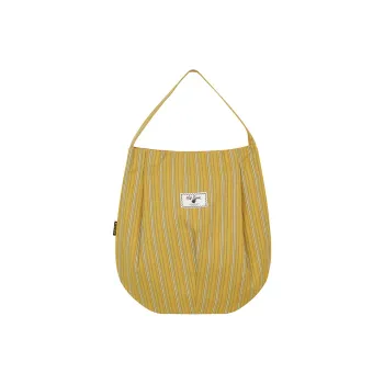ELF SACK Cotton Shoulder Bag Regular Women's Yellow Stripes