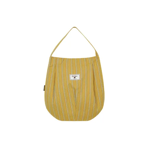 ELF SACK Cotton Shoulder Bag Regular Women's Yellow Stripes