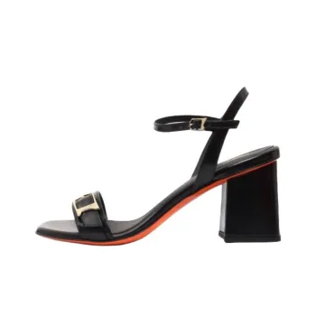 Santoni One Strap Sandals 9cm Women's Black