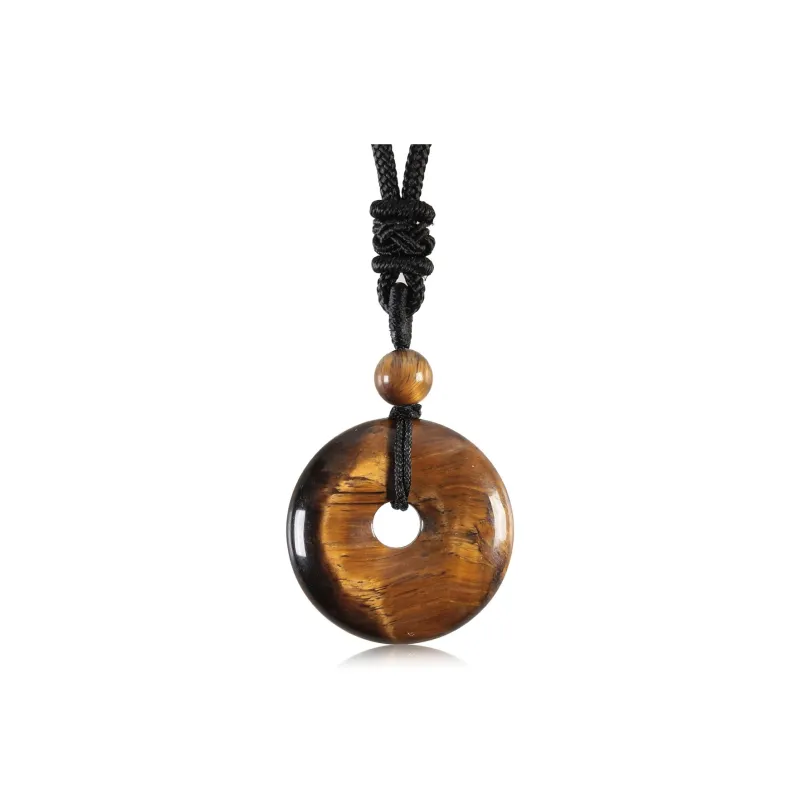 WJT Tiger's Eye Stone Necklaces Unisex-0