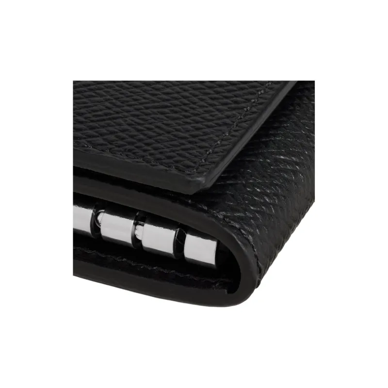 CELINE Grained Calfskin Key Pouch Men's Black-4