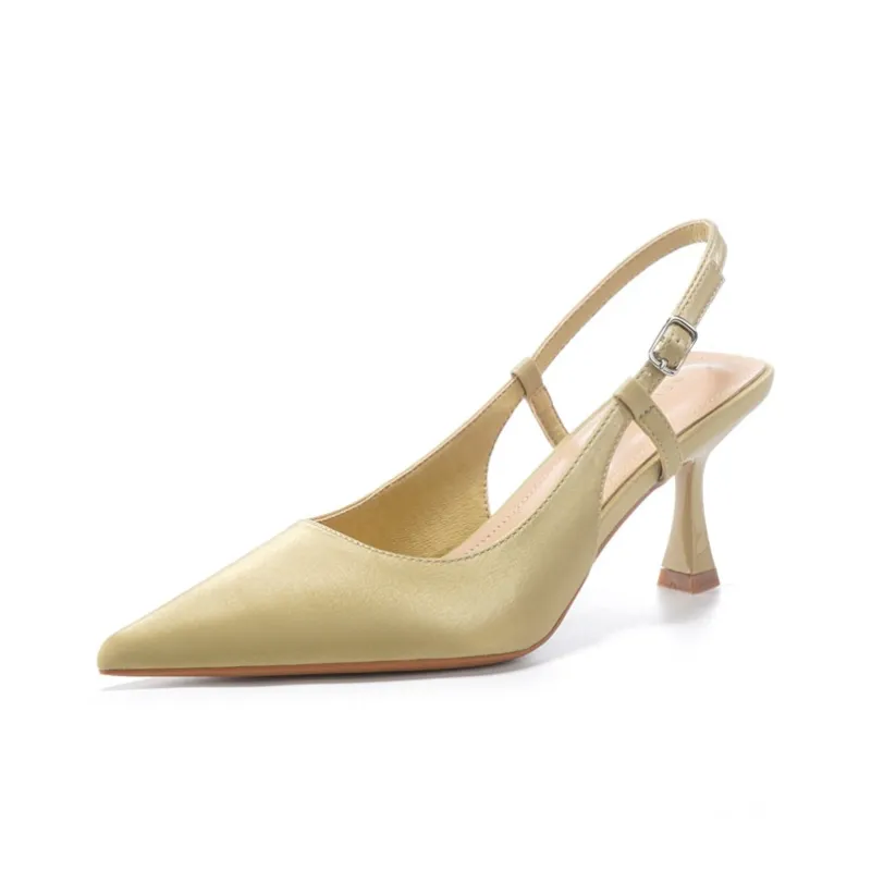 TATAYA High Heels Women's Light Yellow, Brown-3