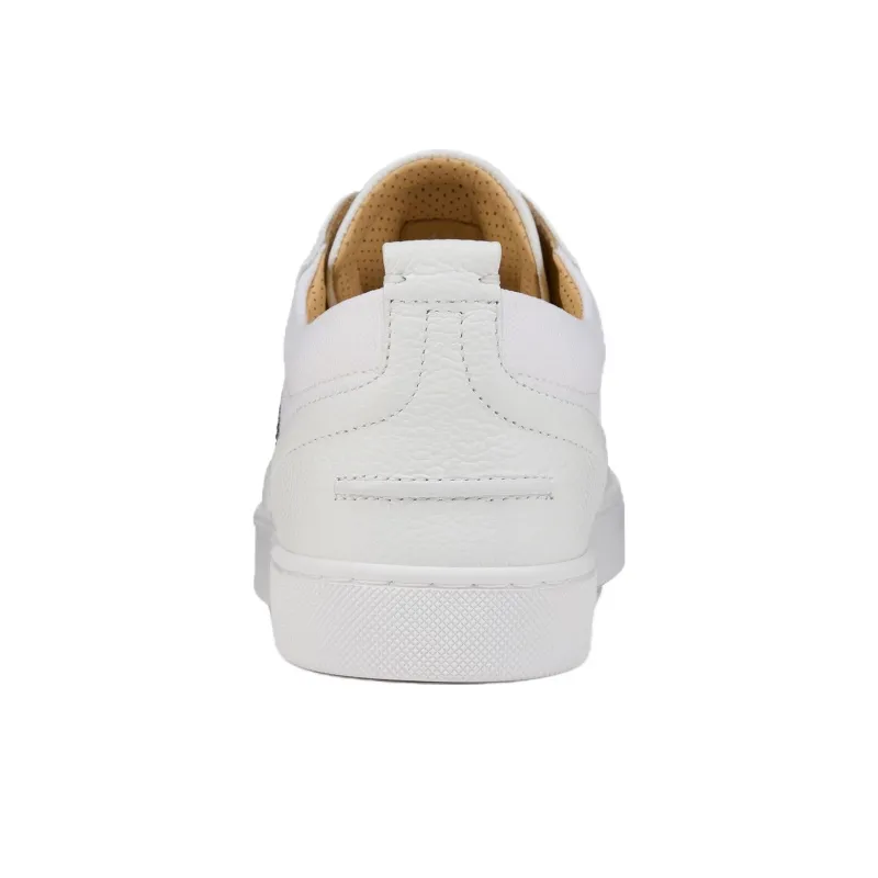 CL LUBOTING Retero Low Top Skateboard Shoes Men's White-4