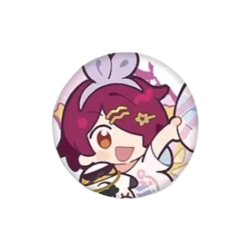 MINISO x Arknights Amiya, Able, Aqua Moon, Eyjafjalla Fleece Dream Conference Chibi Plush Badges-5