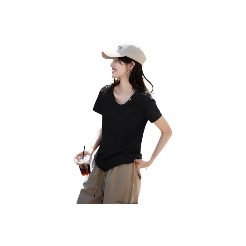 Still quiet T Shirts Women's Black-0