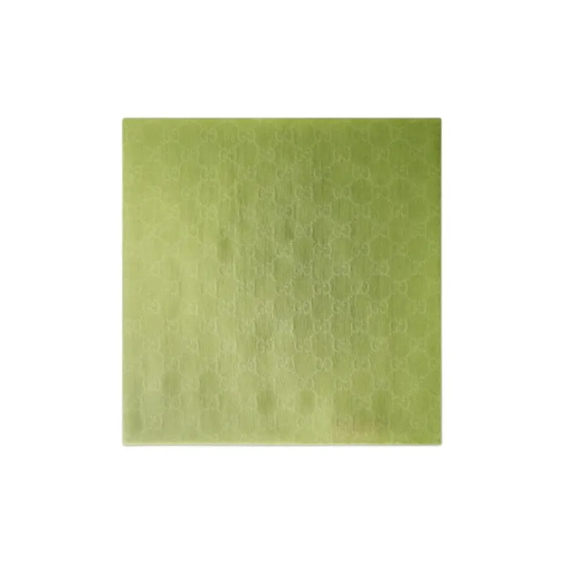 GUCCI Cotton Fabric Silk Scarves Men's Green-1